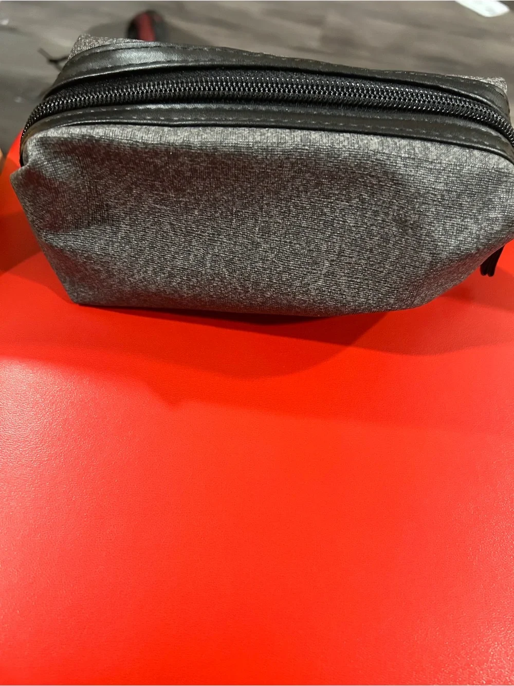 Tumi Gray Textured travel Toiletry Dopp Kit contents sealed